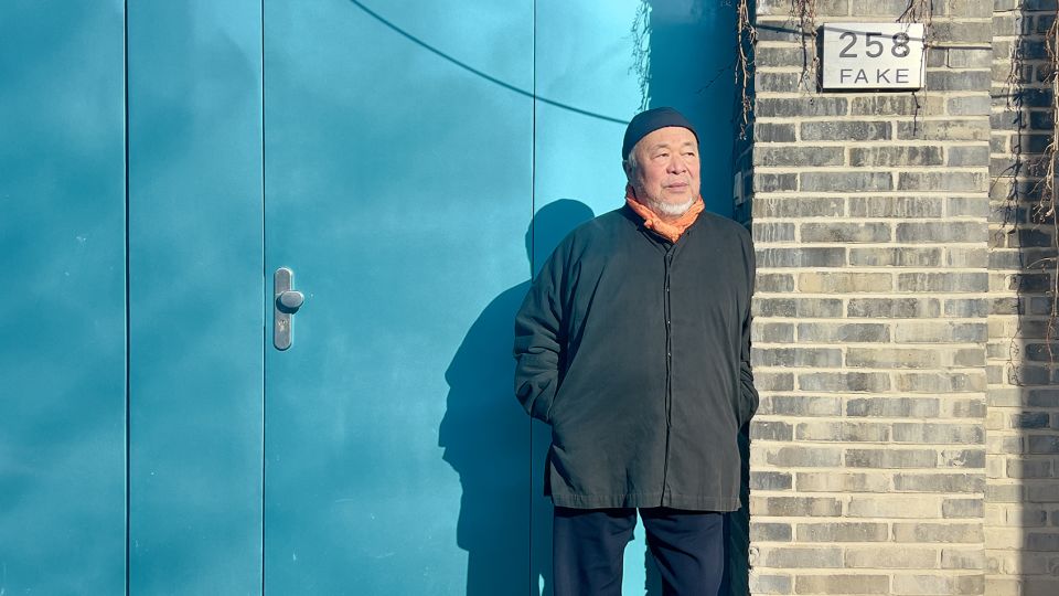 Ai pictured outside his studio in Beijing's Caochangdi district in December 2025. - Courtesy of Ai Weiwei Studio