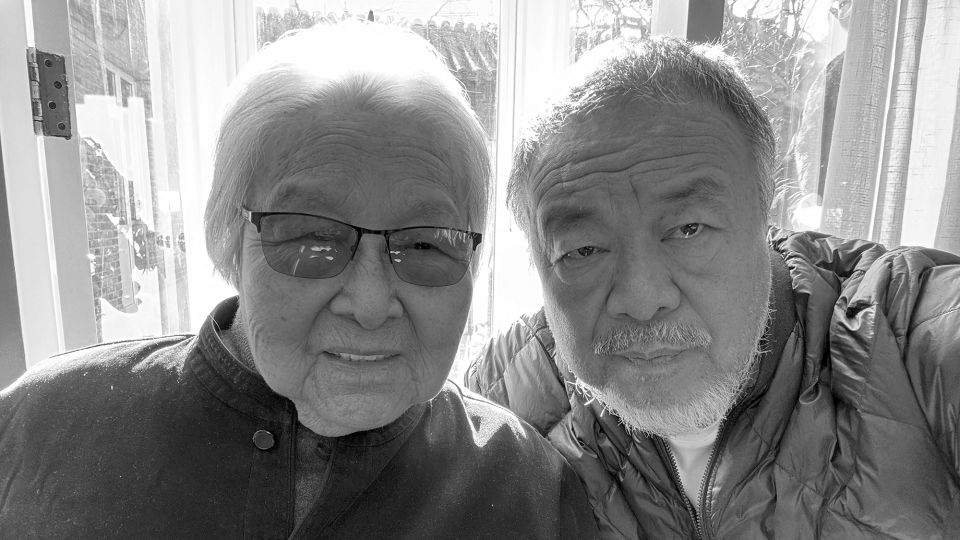 Ai reunited with his 93-year-old mother. - Courtesy of Ai Weiwei Studio