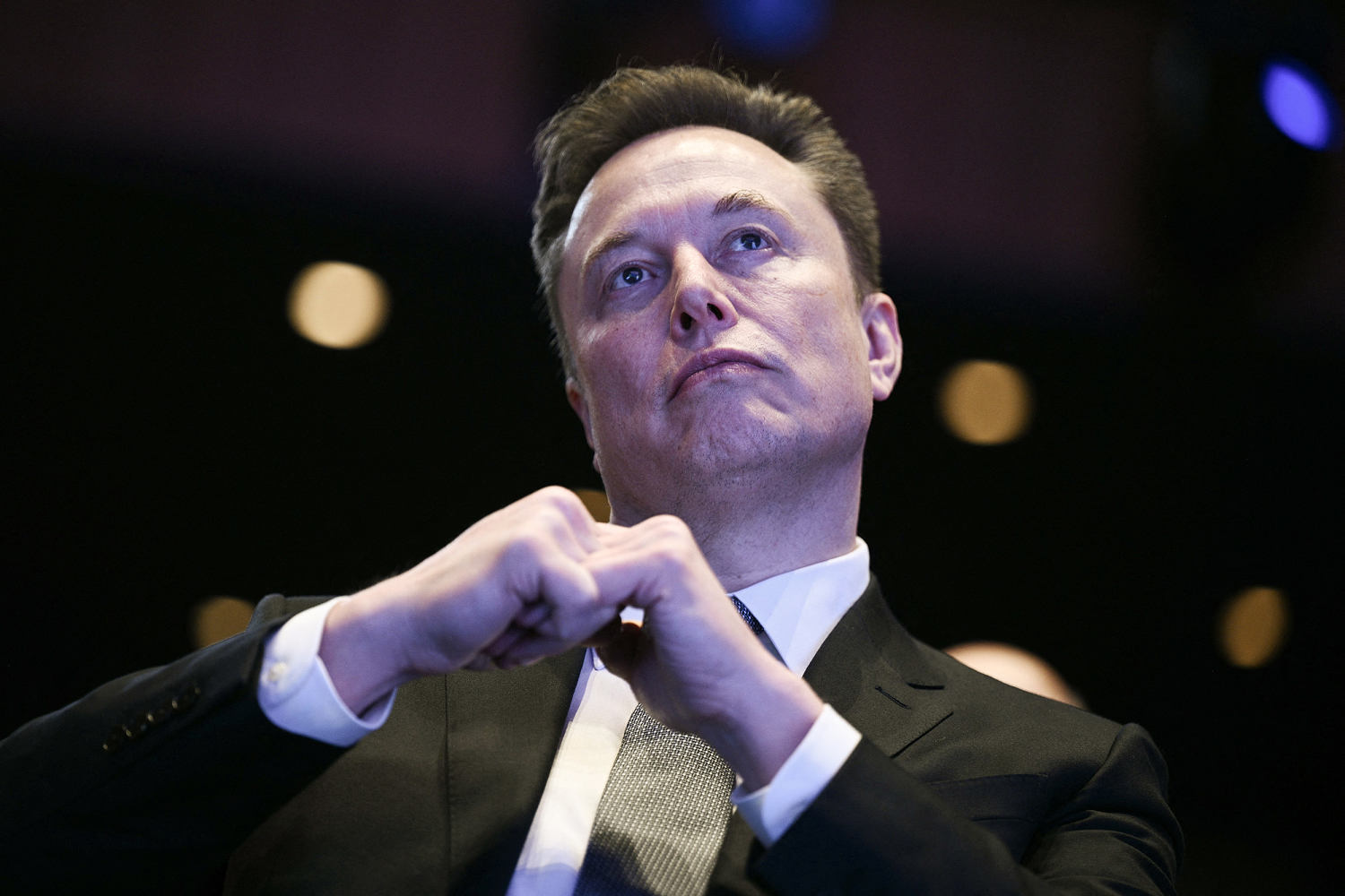 Elon Musk at the US-Saudi Investment Forum (Brendan Smialowski / AFP via Getty Images)