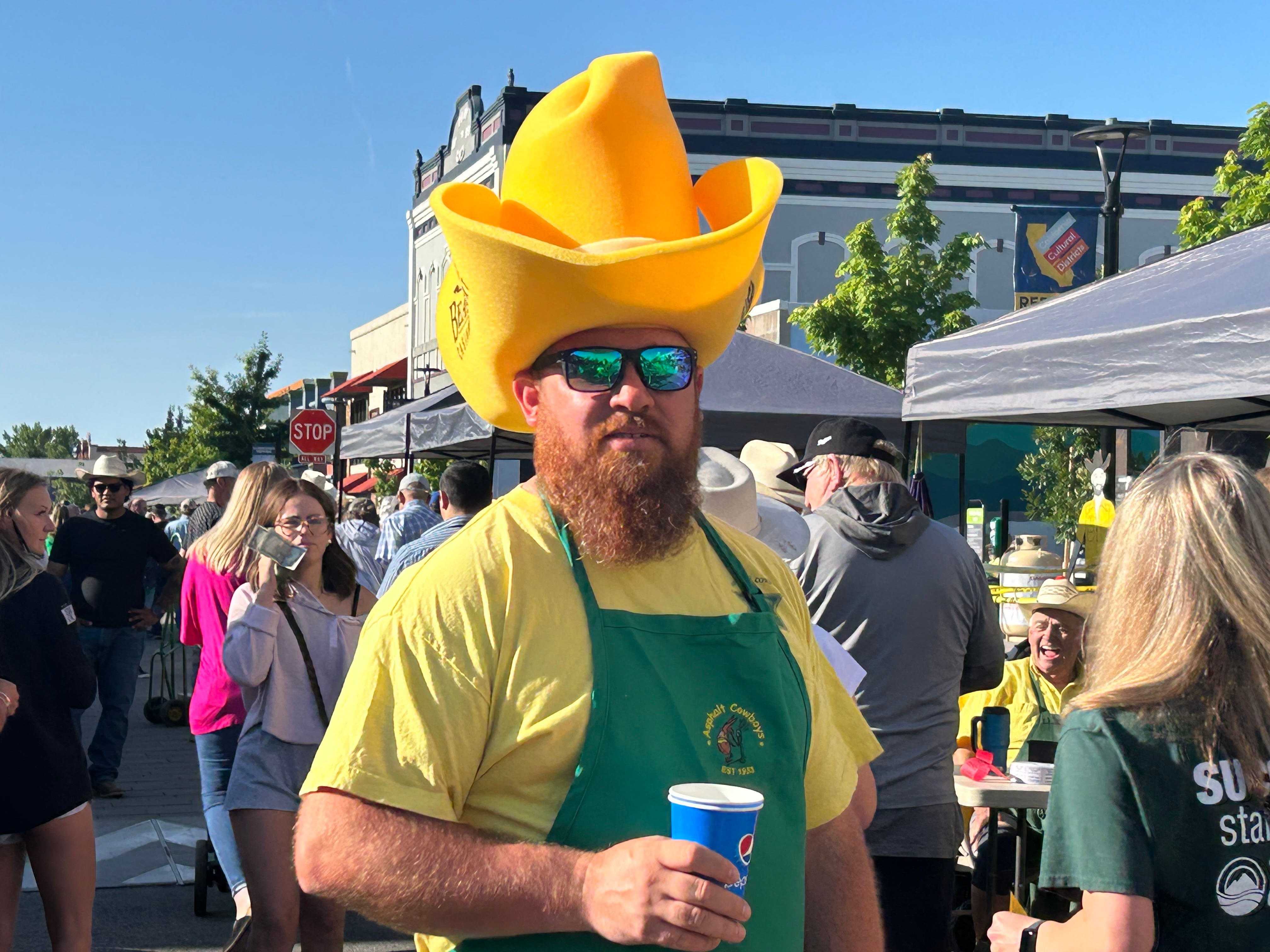Asphalt Cowboy Justin Maier makes sure the lines are flowing smoothly at the Friday, May 16, 2025, pancake breakfast