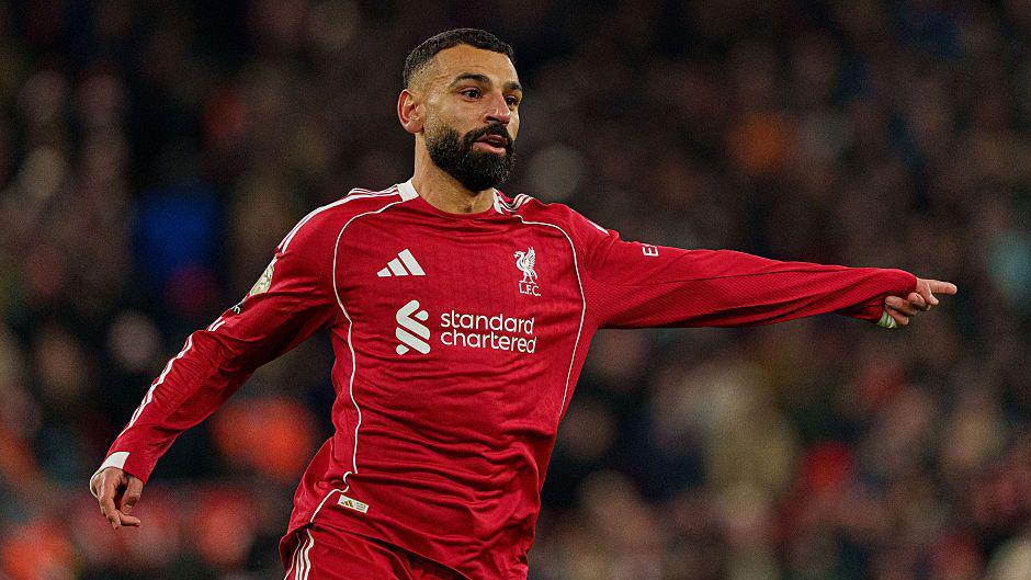 Mohamed Salah playing for Liverpool