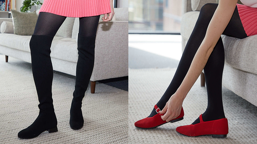 ✨未使用✨VIVAIA REGINA PRO ブーツ 39 黒×赤 撥水 Square-Toe Water-Repellent Block Heeled Boots (Regina Pro), Black