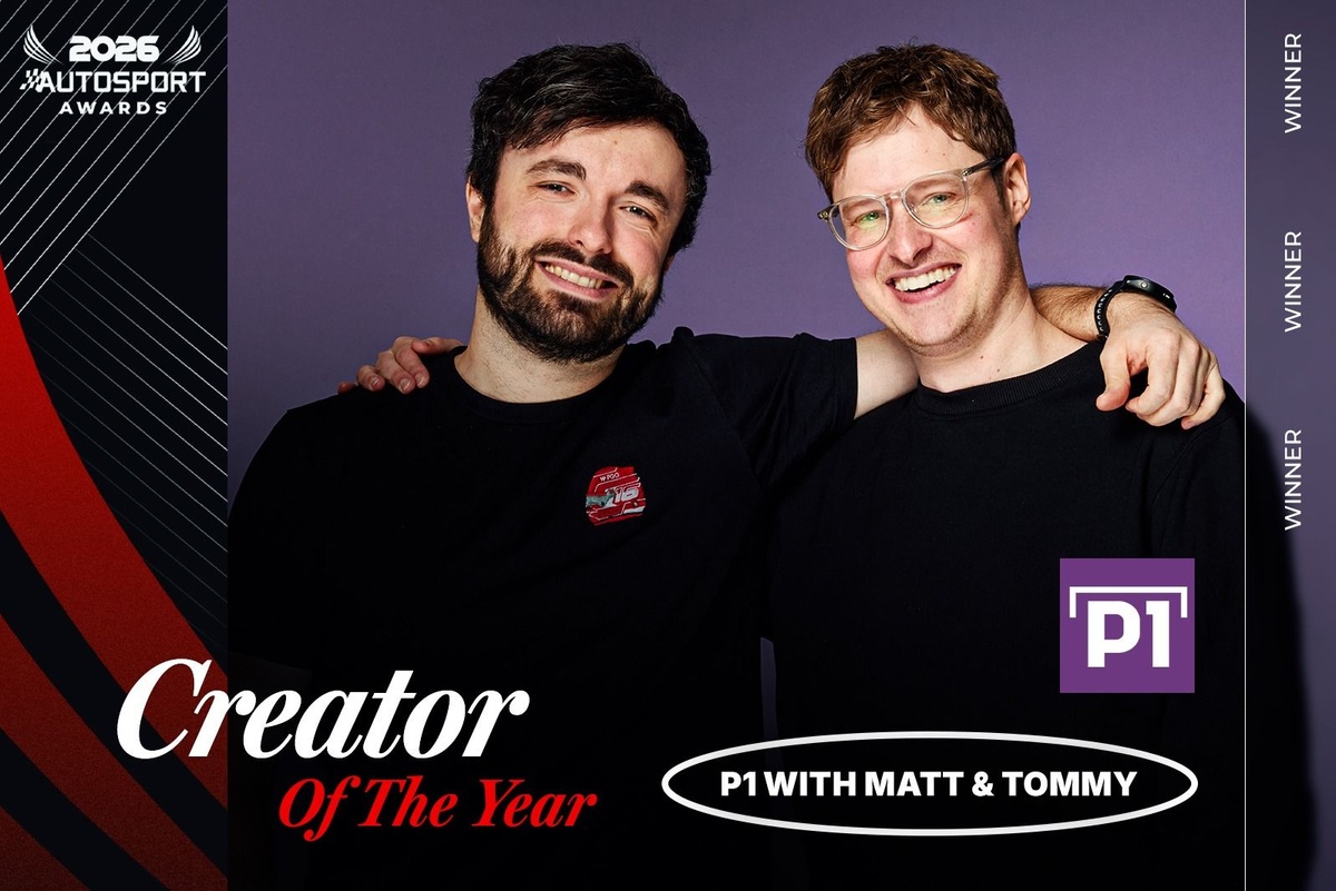 P1 with Matt and Tommy wins Autosport’s Creator of the Year