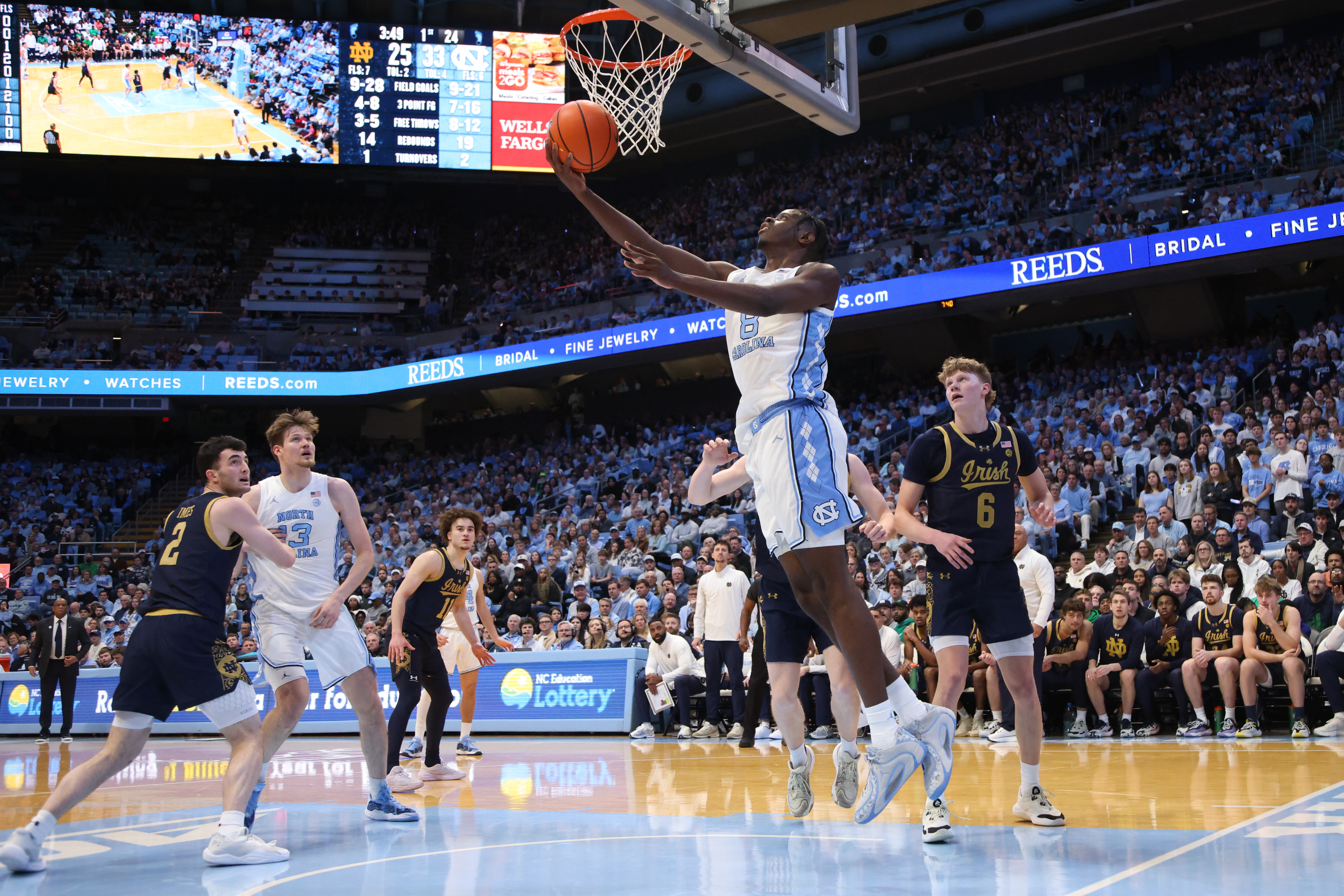 UNC bounces back behind Caleb Wilson in win over Notre Dame