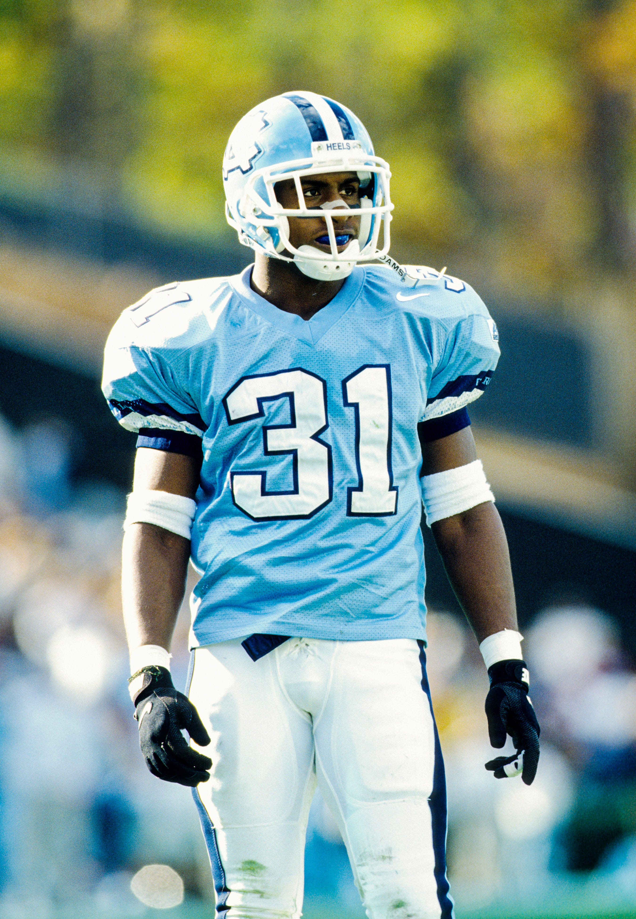 Unknown date, 1996; Chapel Hill, NC, USA; FILE PHOTO; North Carolina Tar Heels defensive back Dre Bly (31) on the field at Kenan Memorial Stadium. Mandatory Credit: RVR Photos-USA TODAY Network