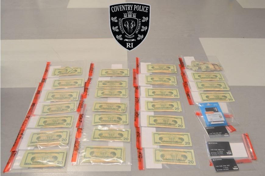 Coventry police: Three men arrested, $3,900 in counterfeit bills seized