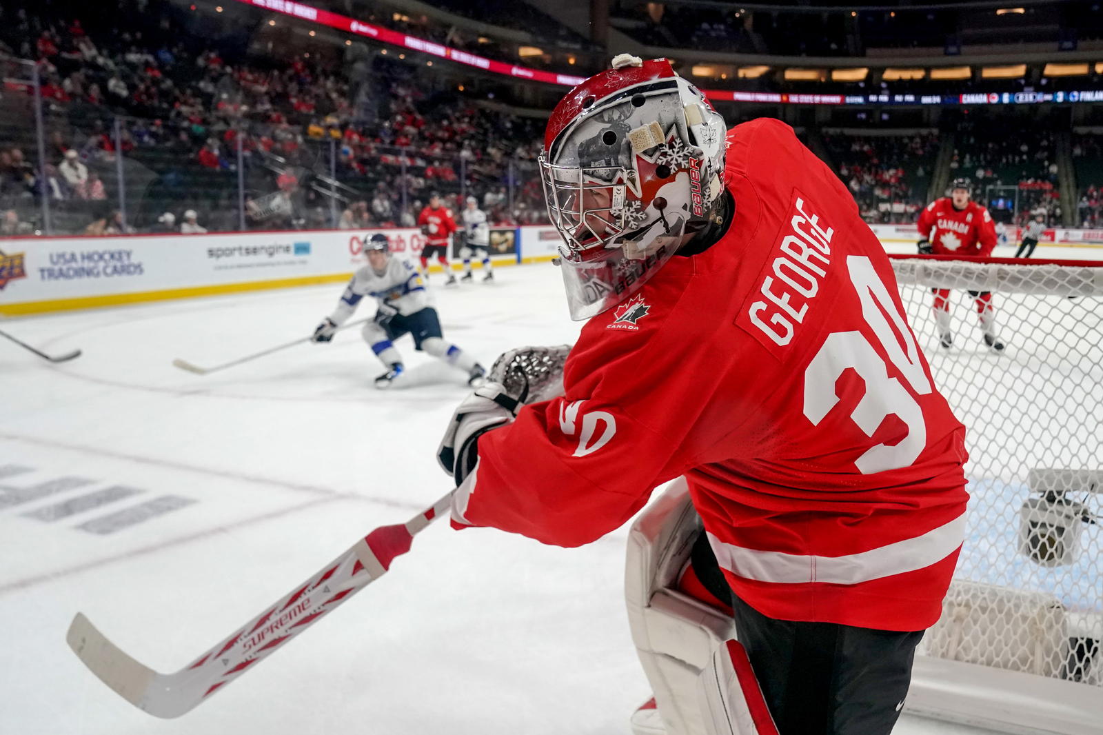 WATCH: Kings Prospect Carter George Scores Goalie Goal In OHL