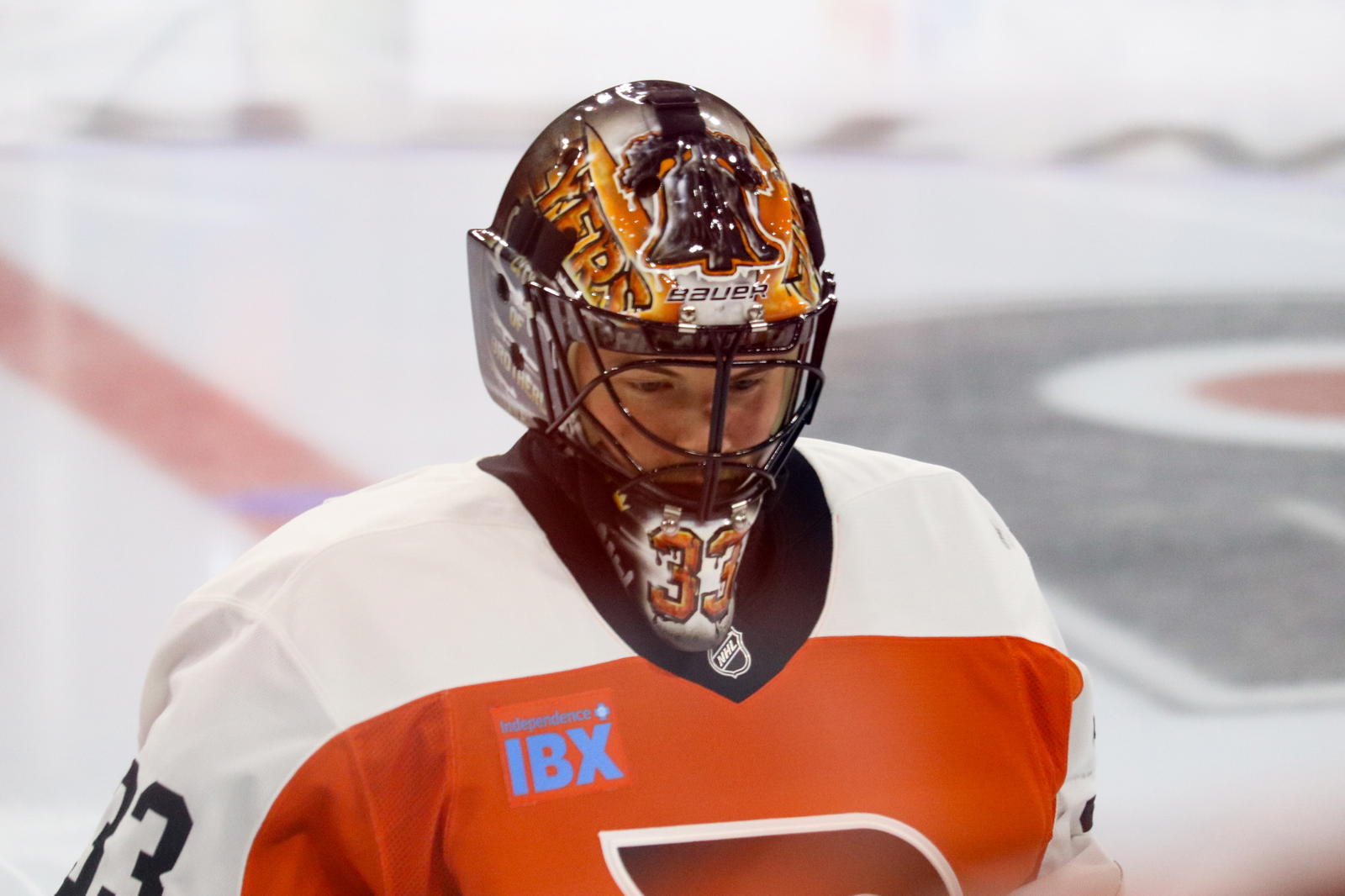 Sam Ersson (33). (Megan DeRuchie-The Hockey News)