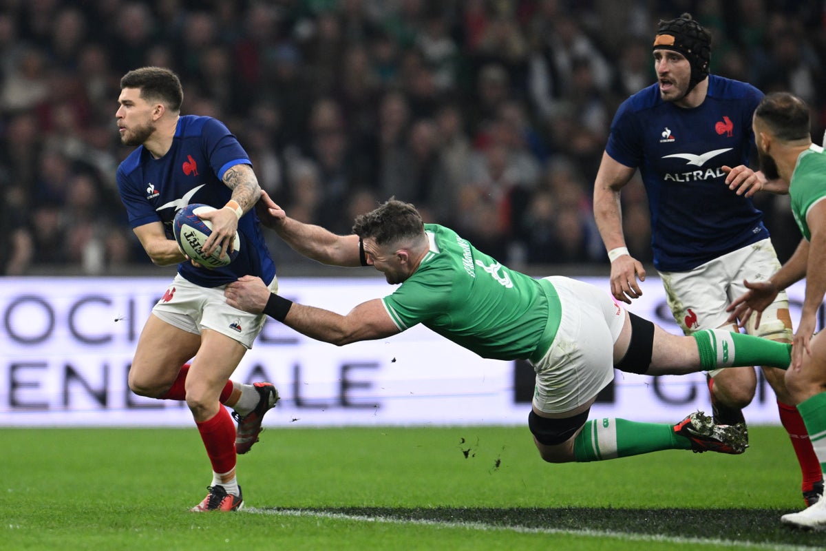 Fabien Galthie has to decide if he backs the in-form Matthieu Jalibert at fly half (AFP via Getty Images)