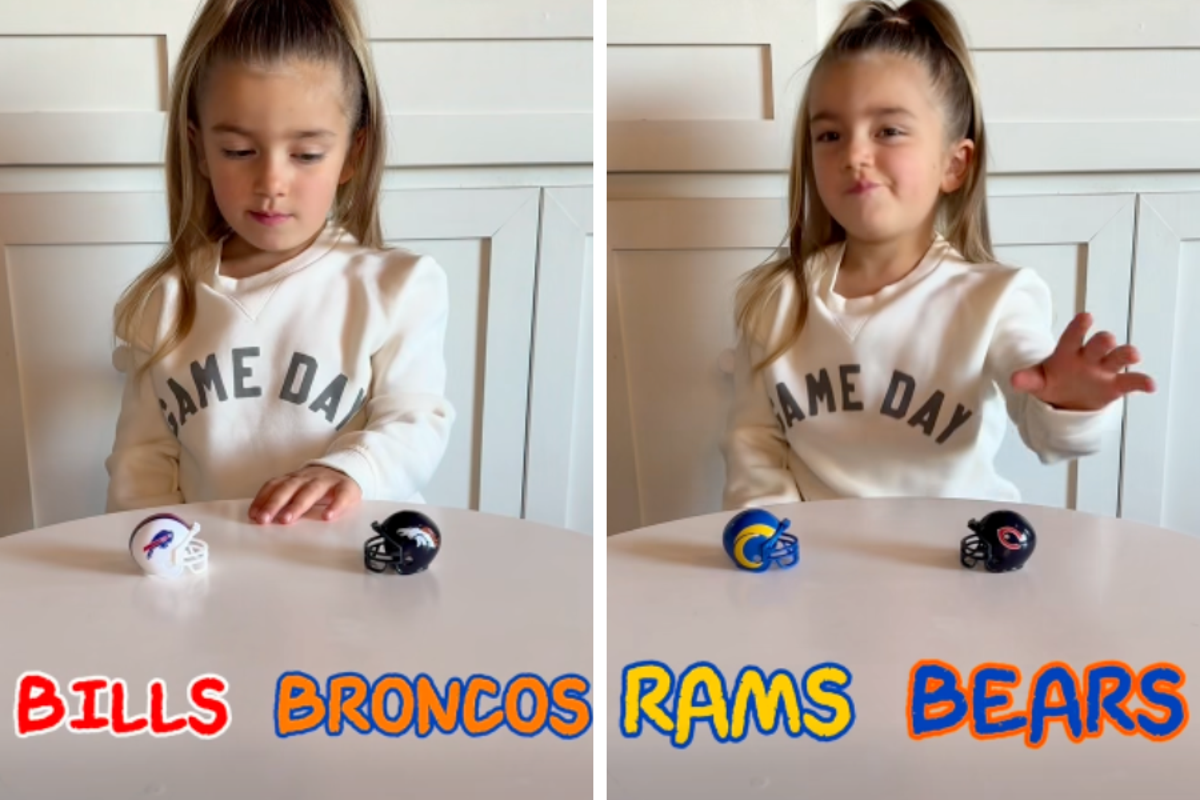 People on social media have been sending death threats and demanding money from 4-year-old Reese Donatelli's family after her early NFL playoff predictions went wrong (Facebook/Anthony Donatelli)