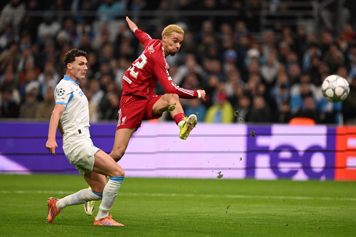 Hugo Ekitike was unlucky not to score (Liverpool FC via Getty Images)