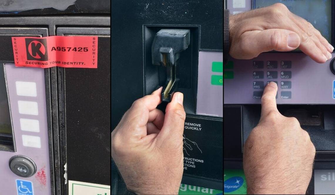 How can SC folks spot a credit card skimmer on a gas pump or ATM