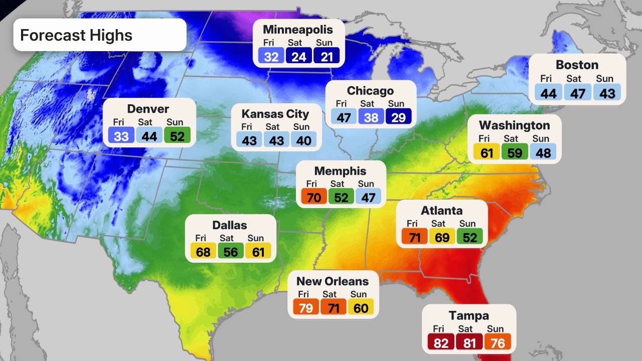 Forecast Highs Into This Weekend