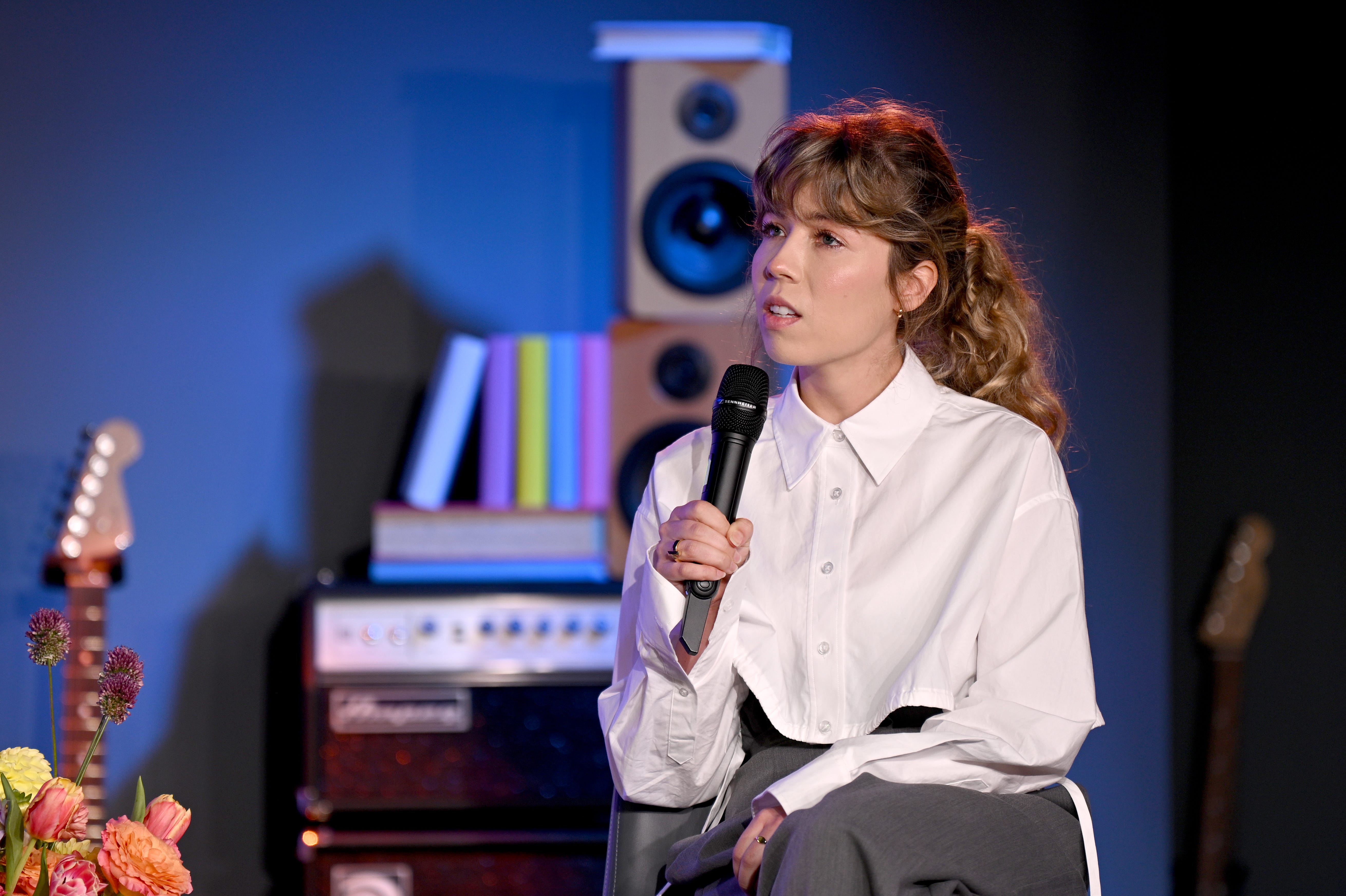 Jennette McCurdy speaks at Spotify's The Future of Audiobooks event Oct. 3, 2023 in New York City.