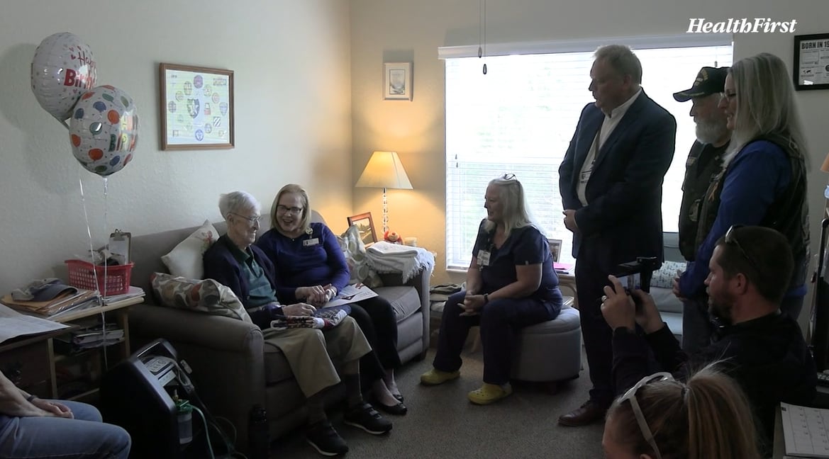 World War II combat veteran celebrates a huge birthday milestone in style